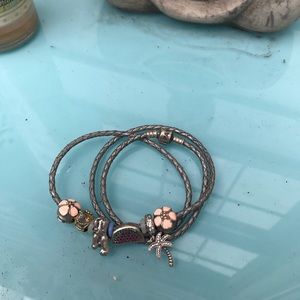 Large (22”) Pandora braided strand bracelet. Tripl